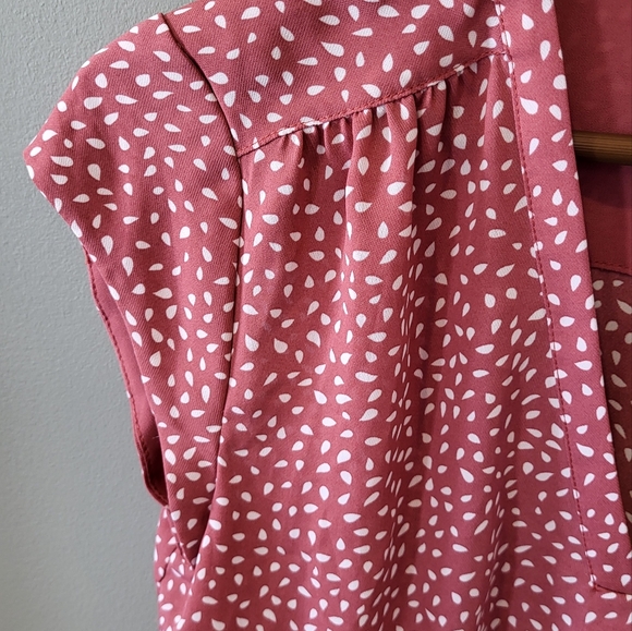 Fun 2 Fun Pink Blouse Petite Small - Picture 3 of 4